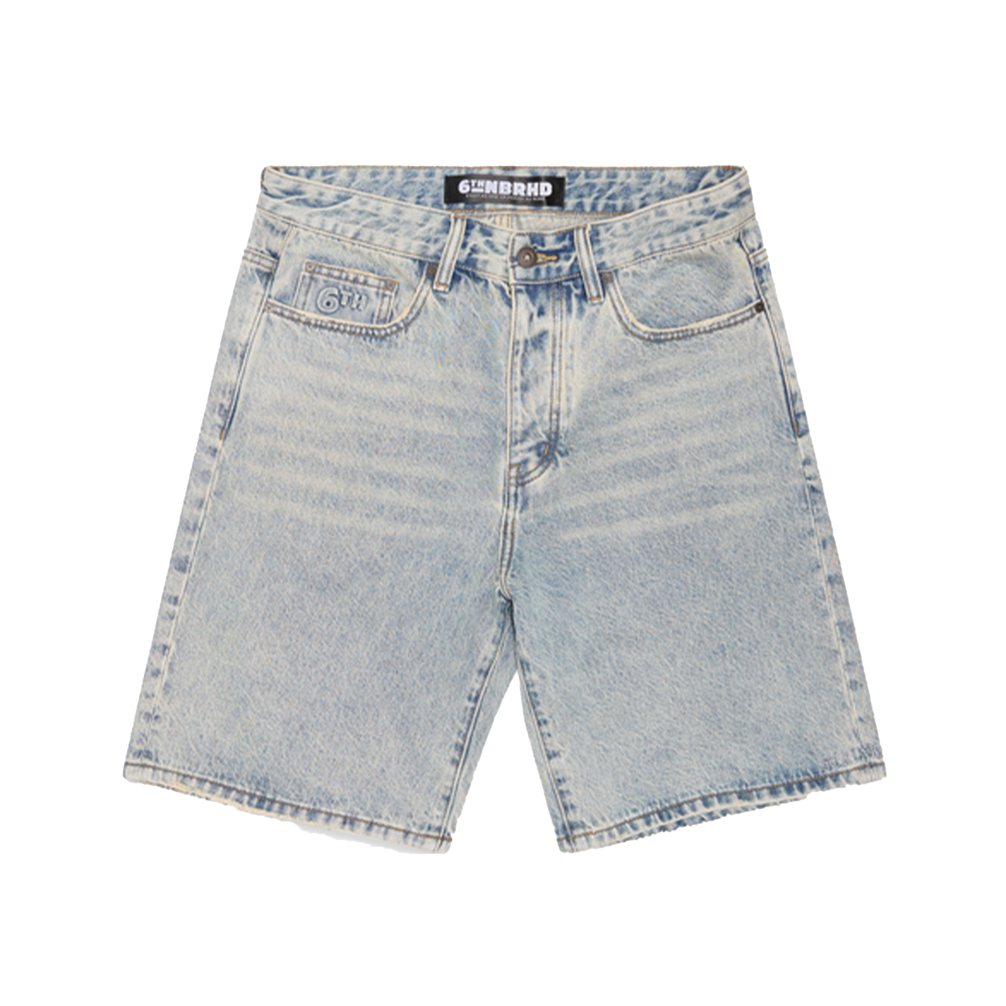 6thNBRHD - "District" Denim Shorts