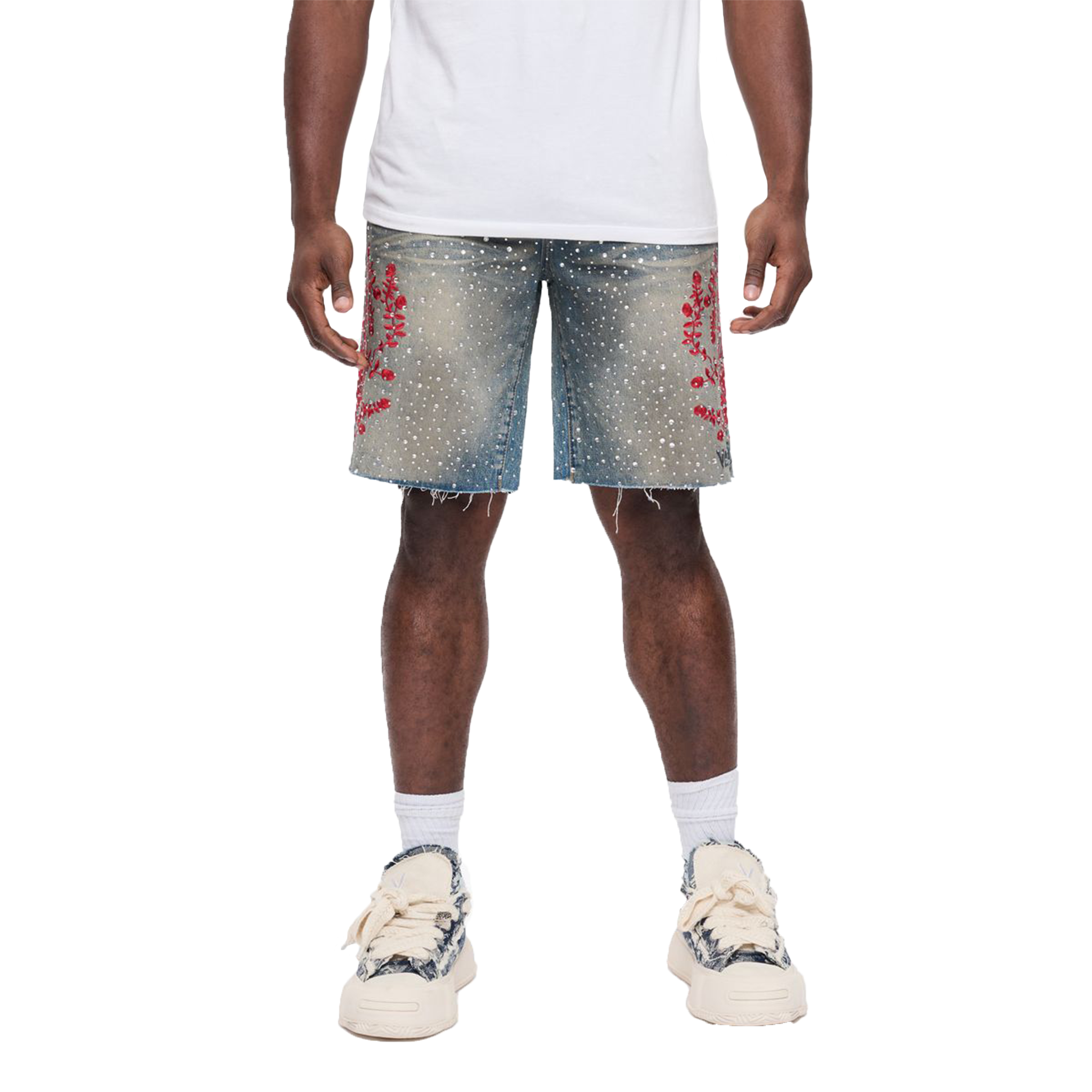 Valabasas - "written" Denim Shorts
