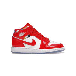 Jordan 1 Mid Barcelona Sweater Red Patent (GS)