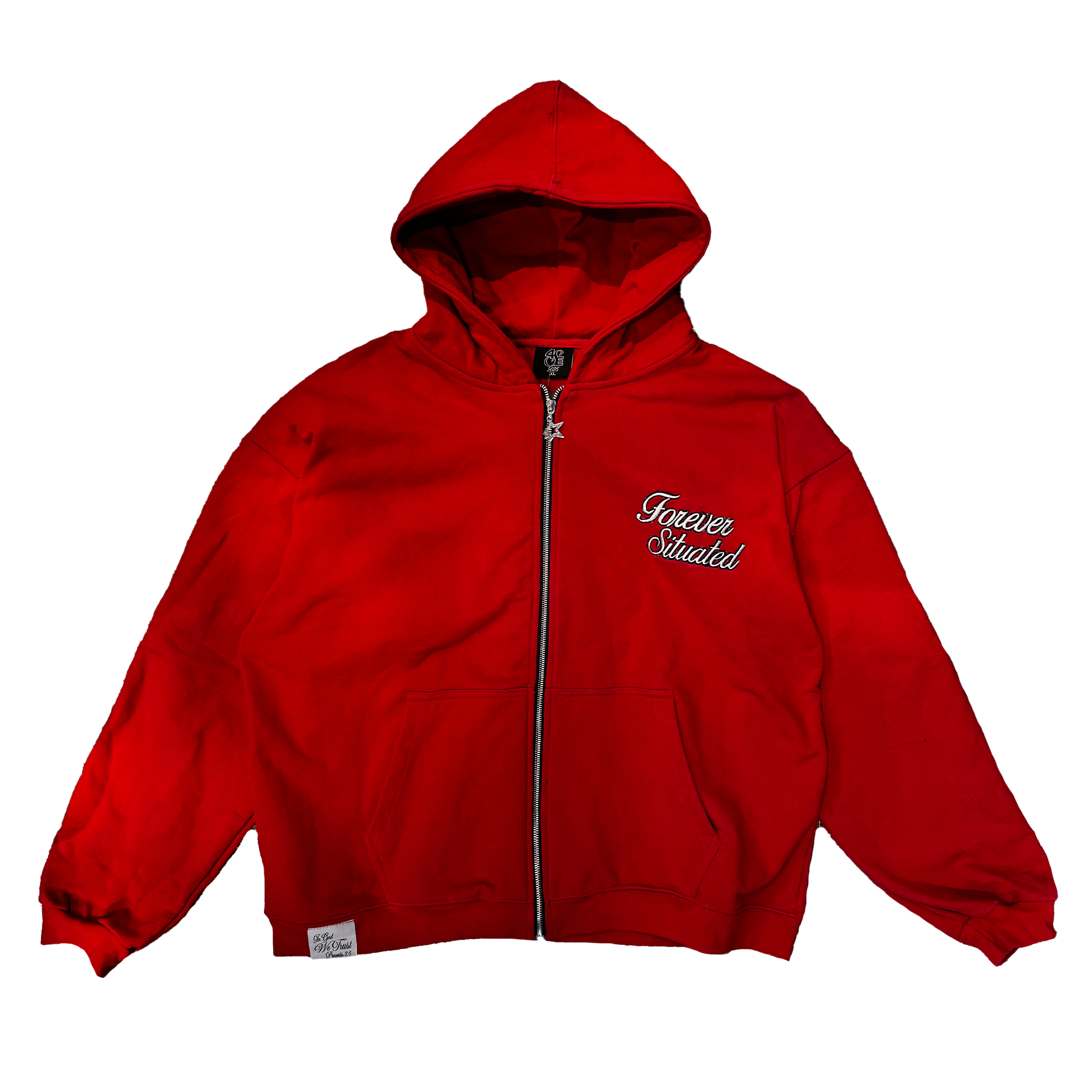 【HI FI FNK】Rash Embroidery Hooded Zip Up Embroidered Grayscale Zip-up New York Hoodie | NYC Hoodie (8